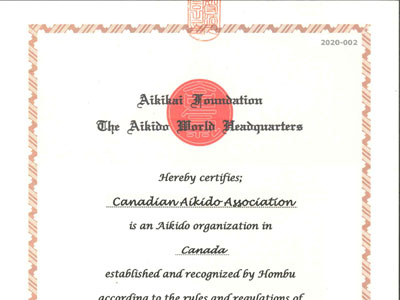 Canada Day 2020 - Hombu Dojo recognition